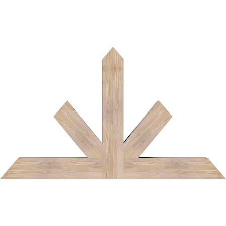 Ekena Millwork Saratoga Smooth Timber Gable Bracket, Douglas Fir, 60"W x 35"H x 5 1/2"D x 5 1/2"F, 14/12 Pitch GBW060X35X0606SAR00SDF